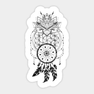 Lotus Flower of Life Dreamcatcher Sticker